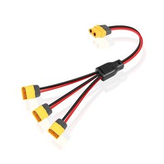 XT60 Splitter Extension Cable 1 Female to 3 Male Connector Adapter,12AWG XT60…