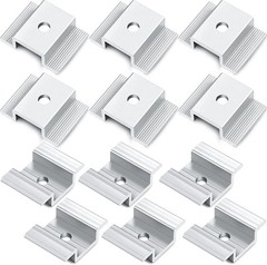 Solar Panel Mid Clamps , Solar Panel Bracket Aluminium Mounting 12 Pack