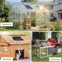 Solar Panel Fan kit, 30W Solar Powered Fan with Dual IP57 Waterproof Fans
