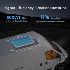 Renogy Solar Panels 100 Watt, N-Type Solar Panel 25% High-Efficiency 16BB, 100W
