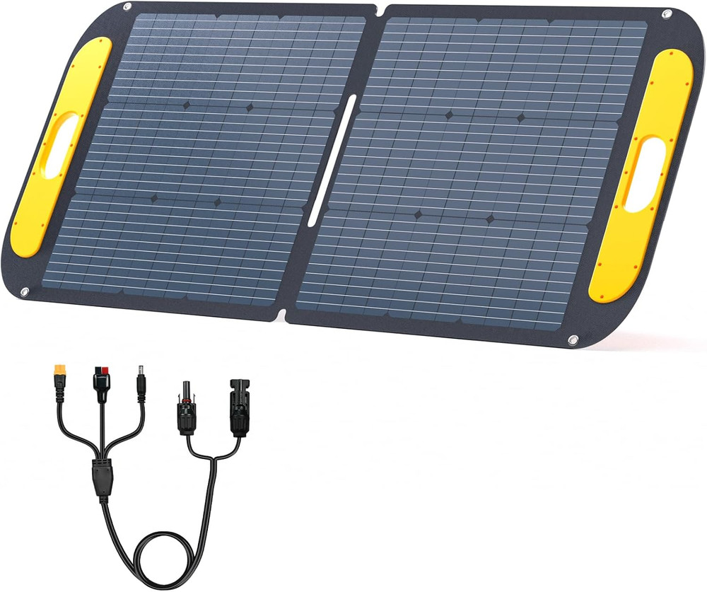 Portable Solar Panel for Solar Generator, 110W 19V Folding Solar Charger with 23