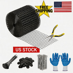 Solar Panel Bird Guard 6”*120” Kit, PVC Coated Wire Mesh Critter Barrier