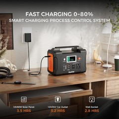 Lightweight Portable Generator: 110V AC/2 DC/3 USB Outputs//