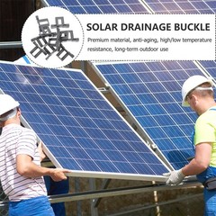 10Pcs Solar Panel Water Drain Clips ABS Clamps for Efficient Rainwater Removal