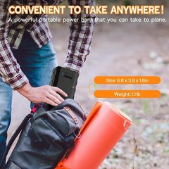 Portable Power Station with AC Outlet, 65W/110V External Battery Pack 24000mAh