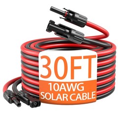10AWG Solar Extension Cable with Pair of Connectors Solar Panel Adaptor Kit T…