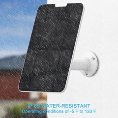 Monocrystalline Solar Panel 4W Compatible with Arlo Cameras | Adjustable Mount