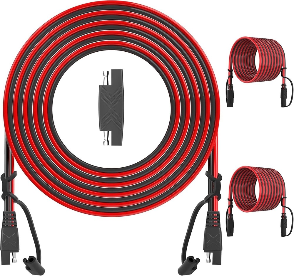 Versatile 25FT SAE Extension Cable 16AWG – Best for Batteries and Solar Panels
