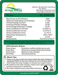12V Waterproof Solar Battery Trickle Charger & Maintainer