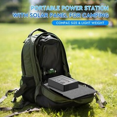 Portable Power Station Solar Generator Panel Power Bank Outlet Camping Emergency