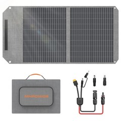 MHPOWOS 100W 200W 400W Outdoor Solar Charger for Power Outage Emergency Backup