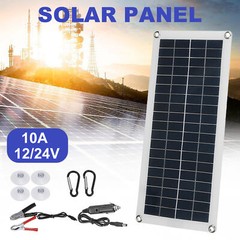 Portable Solar Panel 18V 20W Dual USB Port + DC5521 Clamp Y9P8