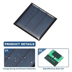 8Pcs Mini 1.5V 0.225W 150mA Solar Panels for Photovoltaic Cells