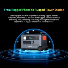 Blackview OSCAL PowerMax 6000W Portable Power Station 3600Wh + 200W Solar Panel