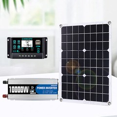 10000W 220V Power Inverter Solar Generator With 500W Solar Panel Home Complete