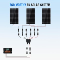 Integrated Solar Connector 2-6 Y Branch Parallel PV Adapter Cable Wire Plug T…