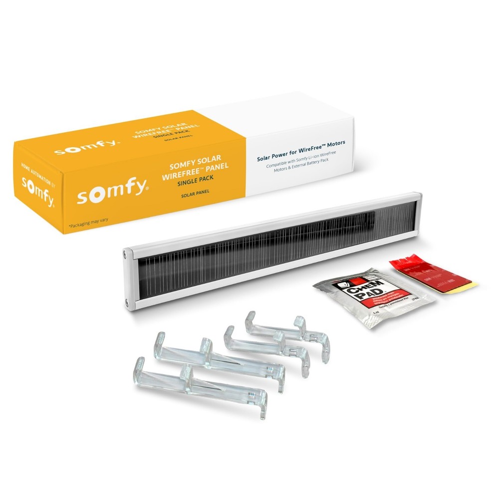 Wirefree Li-Ion Solar Panel Kit – Solar Power for RTS Shades & Blinds – Long-Las