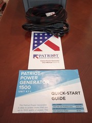 Portable Patriot Power Generator 1500 + 2 Portable Solar Panels 120V-12V-USB Out