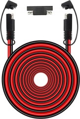 50FT 10 AWG SAE Extension Cable with Polarity Adapter for Solar & Automotive Use
