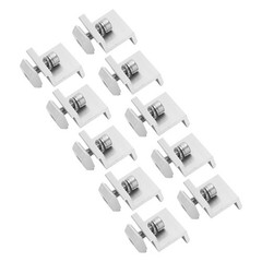 10x Solar Mount Z Bracket Pressing Block PV Panel Rail End Grounding Clamps 30mm