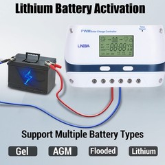 100A Solar Charge Controller 12/24/48V Battery PV Regulator Auto Focus Tracking