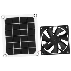 6V 10W Outdoor Solar Power Panel Exhaust Fan USB Charging For Greenhouse Chicken