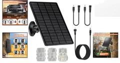 Durable 6W Solar Panel for Trail Camera – 360° Bracket & Rechargeable Battery