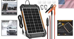 Weatherproof 12V Solar Trickle Charger with Smart MPPT Controller – 1 Count