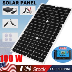 100W Watt 12V Flexible Solar Panel Mono Home RV Rooftop Camping Off-Grid Power