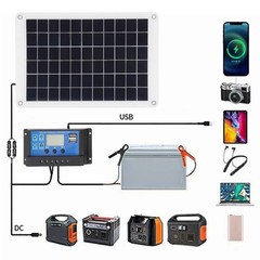 Solar Panel Kit 15W Portable Solar Battery Charger Maintainer 10A 12V 24V Solar
