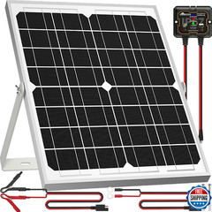 SOLPERK 20W 12V Solar Panel Kit Charger+MPPT Controller+Mount for RV Boat Car