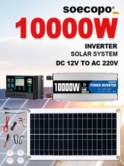 1000W Inverter Solar Panel Kit Solar Power Generator 100A Home 110V Grid SysteOJ