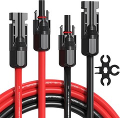 10AWG 60ft Weatherproof Solar Extension Cable with Tinned Copper Connectors