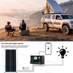 6000W Solar System DC12V to 110V/220V Off-Grid Inverter System 100A ControllerXz