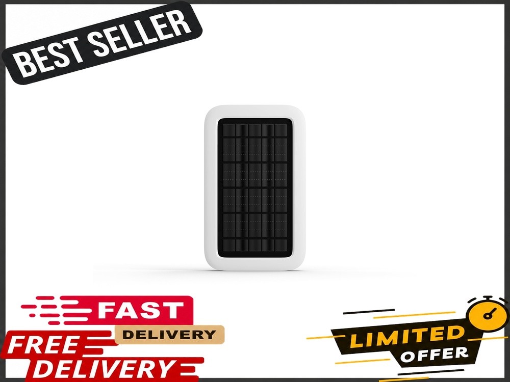SimpliSafe Solar Panel for Outdoor Security Wireless Camera Power Cable White