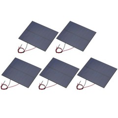 MECCANIXITY 5 Pcs 5V 1.15W 230mA Mini Solar Panels, Small Black