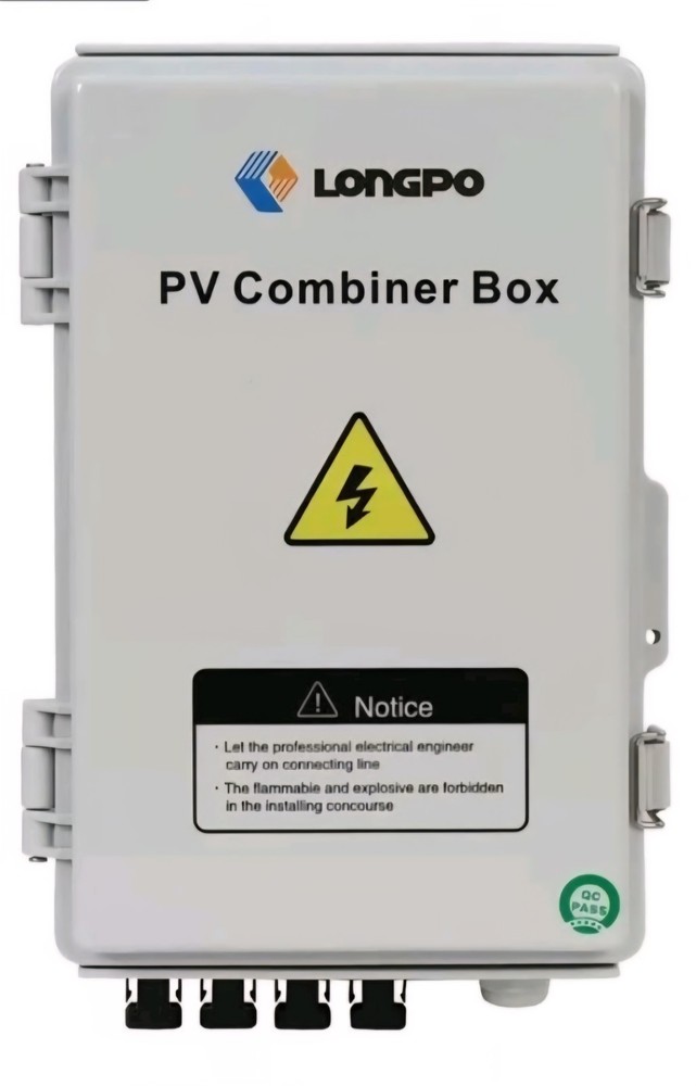 Solar 4 String PV Combiner Box with Lightning Arreste, 15A Rated Current Fuse…