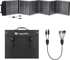 200W Foldable Solar Panel 24% High Conversion IP65 Outdoor Power Charger Black