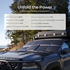 400W Portable Solar Charger – Foldable Monocrystalline Solar Blanket for Camping