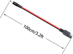 3.2 Feet 18AWG SAE Plug to DC 5.5×2.1mm Male Converter Adapter Cable Black