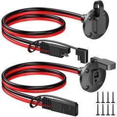 SAE Connector Power Socket Sidewall Port, 10AWG Cable Weatherproof Cable Quic…
