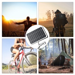 5W 5V Small Solar Panel with USB DIY Monocrystalline Silicon Solar Cell L4G3