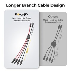 Solar Panel Connectors 2 to 4 Y Branch 10AWG MFF/FMM Parallel Cable Connectors