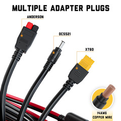 MC4 Solar Panel to Power Station Adapter Cable, XT60 / Anderson / DC5521 Plug Co