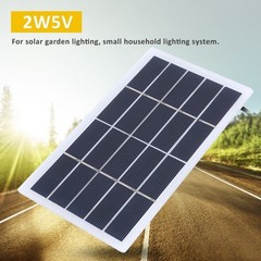2W 5V Polysilicon Solar Power Battery Panel with DC Interface Charging