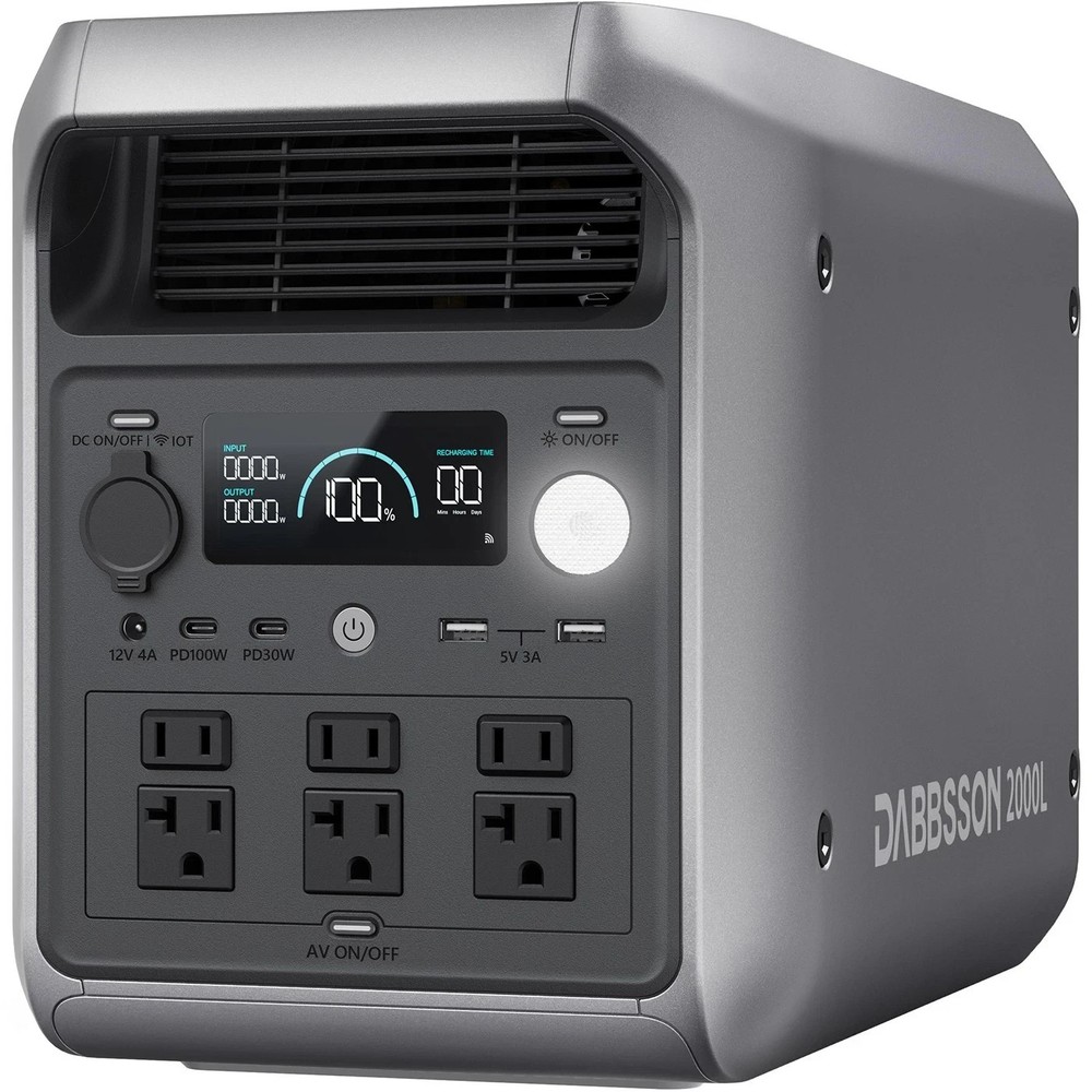 2200W Portable Power Station 2048Wh Solar Power Generator With App Control