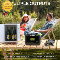 Portable Power Station 88Wh Camping Lithium Battery Solar Generator Fast Chargin