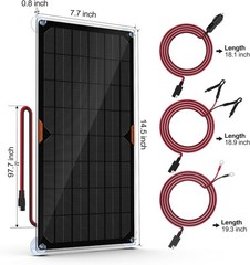 10W Solar Panel Car Battery Charger 12V Waterproof Power Trickle Portable RV US