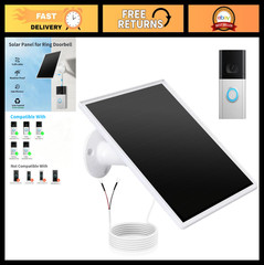 5W Solar Panel Charger for Video Doorbell 3/3+/4, Waterproof Battery Charger