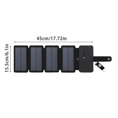 Folding Solar Panel Power Bank Outdoor Camping Phone Battery Charger with USB